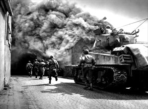 American troops advance in Wernberg, April 22, 1945