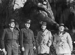 Allied Generals visit famous war memorial in Belfort, End of November 1944