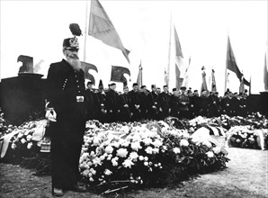 Memorial service for town of Lidice, June 10, 1945