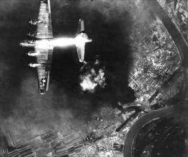 Bombers of the 8th U.S. Air Force strike Strasbourg  in France, May 27, 1944