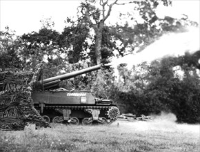 American tank gun in Normandy, July 1944