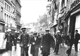 Belgian collaborationists round  up in Mons, September 1944