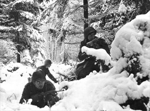 American soldiers near Amonies, January 4, 1945