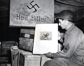Third U.S. Army discovers art treasures hidden by Nazis in Merkers, April 7, 1945