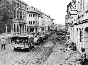 American forces move through Erkelenz, March 1945