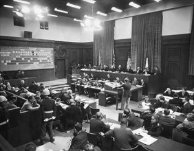 Vue d'ensemble du tribunal international de Nuremberg  (22 novembre 1945)