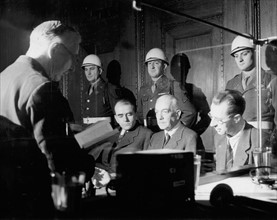 Nazis personnalities at Nuremberg International Trial (January 25, 1946).