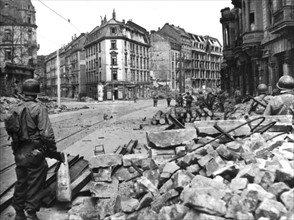American troops advance in Frankfurt-on-Main  (Germany) March 29, 1945