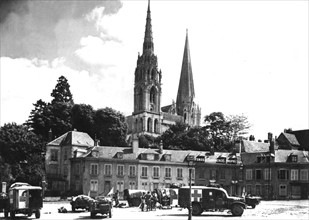 Americans in Chartres (France) August 17, 1944.