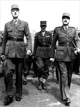 Chefs militaires français à la tête du défilé de la victoire à Paris (25 août 1944)
