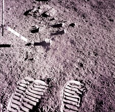Traces de pas sur la Lune (Apollo 15) (30 juillet 1971).