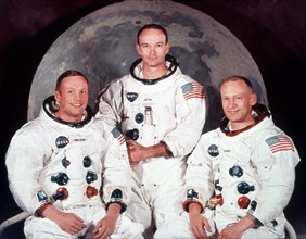 La Mission Apollo 11 avec Collins, Armstrong et Aldrin, juillet 1969