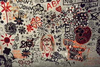 The JOHN LENNON WALL is a tribute to the legend who preached peace & love...
