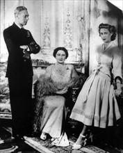 Le roi George VI, la reine Elisabeth et la princesse Margaret Rose