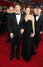 US actors Brad Pitt and Angelina Jolie arrive on the red carpet for the 81st Academy Awards at the