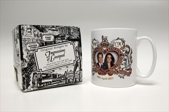 Cup shows the portrait of Kate and William
