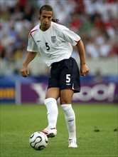 Fussball WM 2006 Achtelfinale 25.06.2006 in Stuttgart
England - Ecuador
Rio Ferdinand (ENG) am