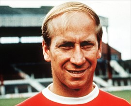 Porträt des legendären Robert ("Bobby") Charlton von Manchester  United aus dem Jahre 1968.