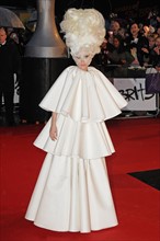 Singer Lady Gaga arrives at the 2010 Brit Awards at Earl's Court in London, Great Britain, 16