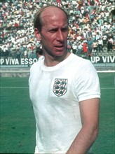 England's international football player Bobby Charlton in action during the 1970 FIFA World Cup in
