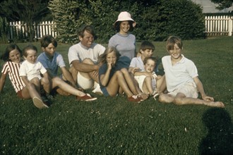 Robert (Bobby) Kennedy with his children