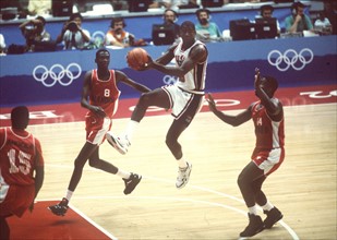 Earvin Magic JOHNSON, USA, Basketball, Aktion, Dream Team, hier im Spiel Angola - USA 48:116,