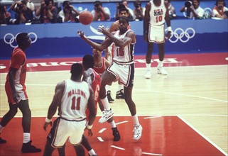 Earvin Magic JOHNSON, USA, Basketball, Aktion, Dream Team, hier im Spiel Angola - USA 48:116,