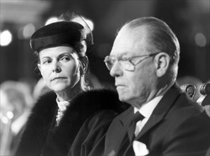 Königin Silvia von Schweden und Otto von Österreich während der Trauerfeier...