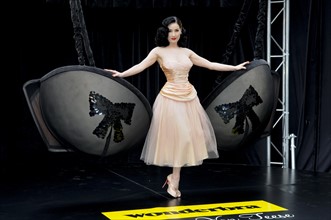 Model Dita Von Teese launches her new Wonderbra Collection at Covent Garden...
