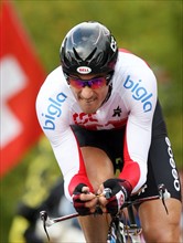 Fabian Cancellara aus der Schweiz fährt am Donnerstag (27.09.2007) bei den