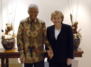 Angela Merkel avec Nelson Mandela