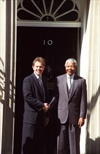 Tony Blair with Nelson Mandela