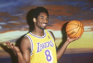 Basketball-Profi Kobe Bryant von den Los Angeles Lakers, aufgenommen am 27.1.1999 beim Medien-Tag