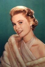 Grace Kelly, Mitte der 1950er Jahre, Portrait, Porträt, Personen, Pelz, Pelzstola, Nerz, Nerzstola,