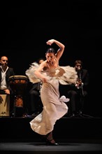 Flamenco Dancer Sara Baras performs Buleria from Sabores on stage with her...