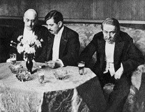 Imperial Chancellor Heinrich Brüning with French guests