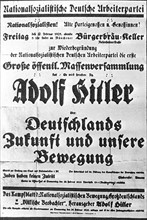 Poster on refoundation of NSDAP