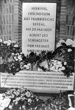 Memorial stone Albert Leo Schlageter