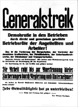 Bergarbeiter rufen 1919 zum Generalstreik auf