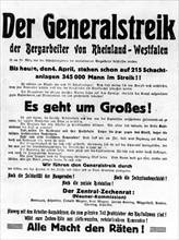 General strike - Poster from 1919