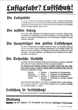 Poster about air raid protection