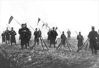 Austrian military at the Serbian border in 1914