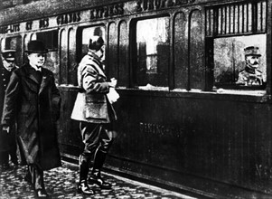 First World War: Matthias Erzberger at the armistice of Compiegne