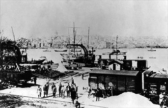 First World War: harbor of Constantinople