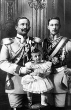 Emperor Wilhelm II with Crown Prince and grandson