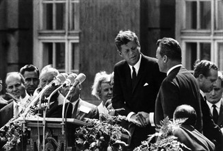 John F. Kennedy with Willy Brandt, 1963