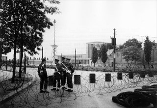 House of Broadcasting in Berlin sealed off by British troops