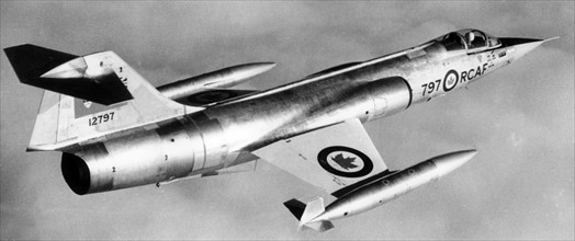 Supersonic aircraft Lockheed-Starfighter CF 104 of the Canadian Air Force