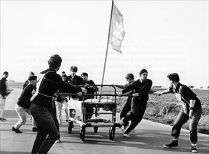 Canadian army organises a bed race for charity