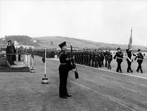 Flag parade of Canadian army in North Rhine-Westphalia
